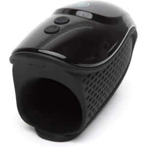Lovehoney Blowmotion Warming Male Masturbator – 3.5 Inch Squeezable Canal with 6 Pulsation & Vibration Modes – Automatic Warming Male Sex Toy – Rechargeable Sex Toys for Men Black