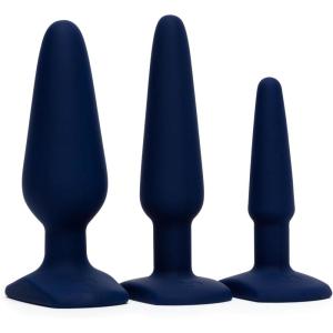 Lovehoney Booty Bound Butt Plug Kit | 3 PCS Silicone Anal Training Set for Beginners | Flared Anal Plugs for Men, Women & Couples | Adult Sex Toys Small, Medium & Large | Prostate Massager Adult Toy