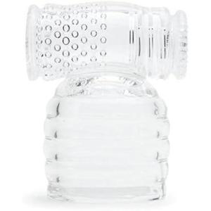 Lovehoney Clear Deluxe Wand Attachment – Soft Plastic – Multi Textured & Stretchy