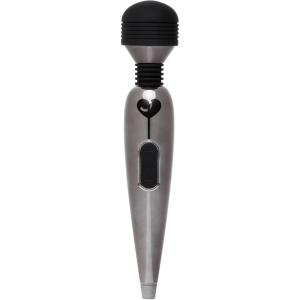 Lovehoney Deluxe Mini Cordless Handheld Personal Massager for Women | Rechargeable Back, Neck & Shoulder Wand Massager for Muscles | 17 Powerful Modes & Flexible Silicone Head | Grey(Grey)