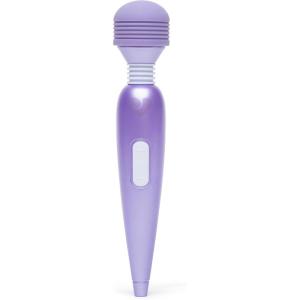 Lovehoney Deluxe Mini Cordless Handheld Personal Massager for Women | Rechargeable Back, Neck & Shoulder Wand Massager for Muscles | 17 Powerful Modes & Flexible Silicone Head | Grey(Purple)
