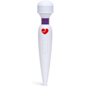 Lovehoney Deluxe Mini Cordless Handheld Personal Massager for Women | Rechargeable Back, Neck & Shoulder Wand Massager for Muscles | 17 Powerful Modes & Flexible Silicone Head | Grey(White)