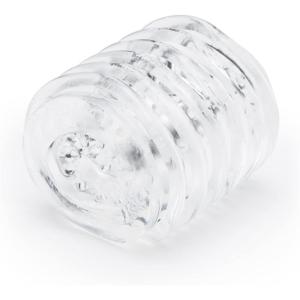 Lovehoney Double-Texture Male Stroker Masturbator Adult Toy | Stretchy Open-Ended Penis Sleeve Sex Toy for Men with Oral-Style Sensations | Designed for Solo or Foreplay & Stamina Training | Clear(Clear)