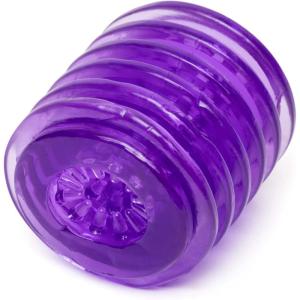 Lovehoney Double-Texture Male Stroker Masturbator Adult Toy | Stretchy Open-Ended Penis Sleeve Sex Toy for Men with Oral-Style Sensations | Designed for Solo or Foreplay & Stamina Training | Clear(Purple)