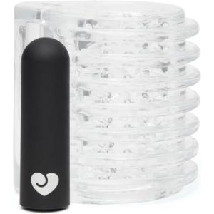 Lovehoney Head Master Vibrating Blow Job Stroker – Textured Male Masturbator – Rechargeable Bullet Vibrator Male Sex Toy with 10 Vibrations Modes – Masturbation Sleeve Adult Sex Toys for Men – Clear