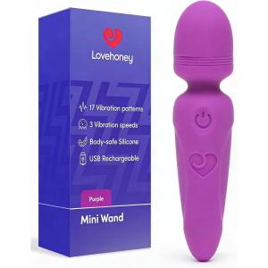 Lovehoney Ignite Mini Wand Vibrator for Women | Vibrating Wand Personal Massager Womens Sex Toy | Compact 20 Mode Silicone Clitoral Stimulator Adult Toy | Discreet Pocket Size Clit Pleasure Tool