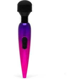 Lovehoney Pink Deluxe Rechargeable Mini Metallic Massage Wand Vibrator – Plastic – Travel Friendly