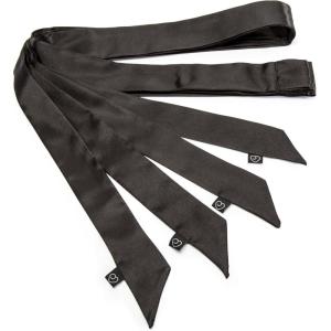 Lovehoney Tease Silky Restraints 4 Pack | Soft Satin Bondage Ties with D-Rings | Adjustable Wrist, Ankle & Bed Sex Restraints for Couples | Beginner-Friendly BDSM Bondage Sexy Accessories in Black