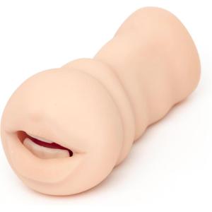 Lovehoney Thrust Ayla Realistic Male Masturbator | Self-Lubricating Blow Job Mouth with Teeth Sex Toy for Men | Lifelike Textured Stroker Male Sex Toy | Adult Sex Doll Soft Mouth Oral Masturbator