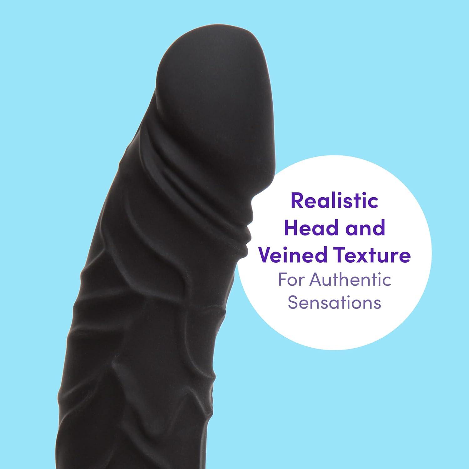 imageLovehoney Desire Vibrating Dildo 9 Inch Realistic Dildo Silicone Vibrator for Women 8 Vibration Modes amp 12 Intensity Levels Adult Sex Toy Rechargeable amp Waterproof Black