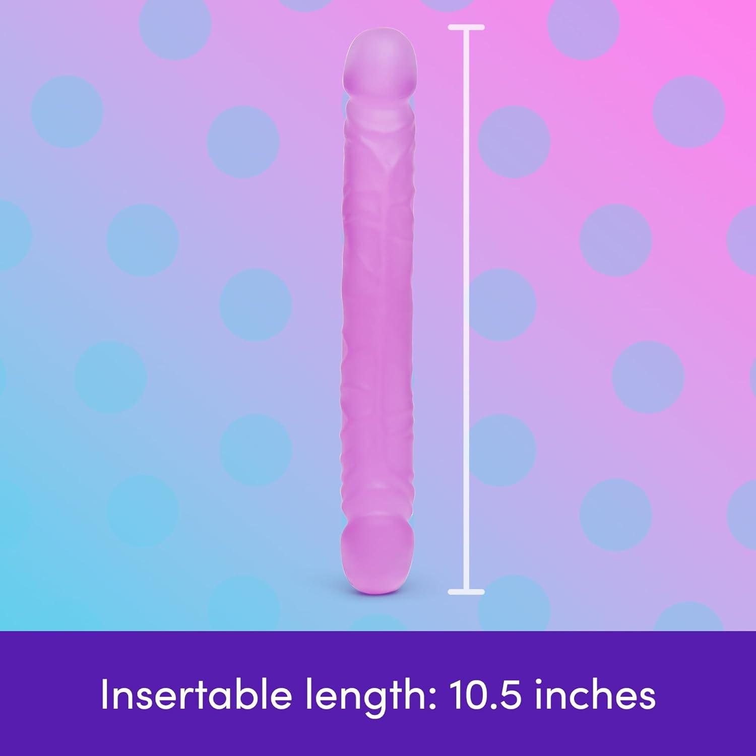 imageLovehoney Double Ended Dildo 12 inch Large Realistic Dildo Long Dong Flexible Anal Toy for Men Thick Double Sided Penis G Spot Massager Adult Sex Toys for Women Couples amp Lesbians Purple