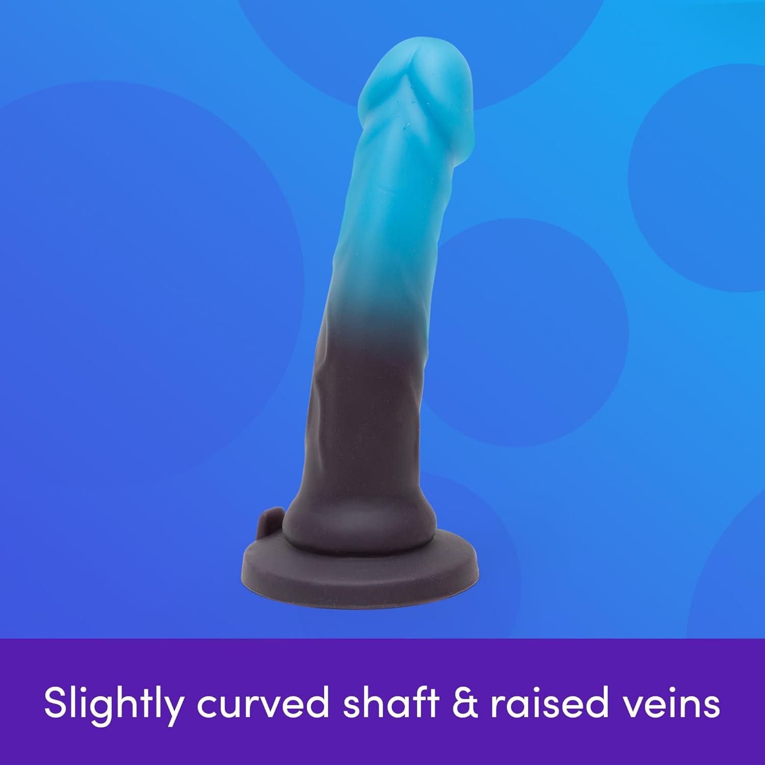 imageLovehoney Lifelike Lover Luxe Realistic Dildo 7 Inch Suction Cup Dildo Colour Changing Curved Smooth Silicone Harness Compatible Strap On Adult Sex Toy Waterproof PurplePinkBlackBlue