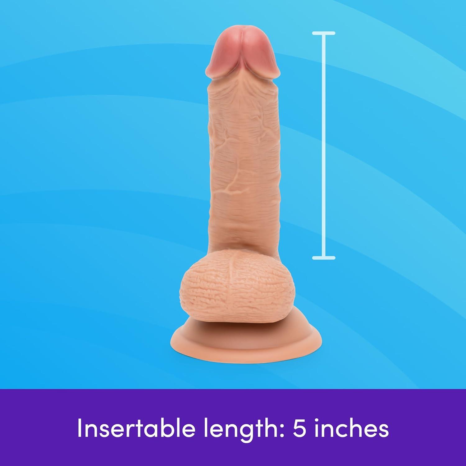imageLovehoney Lifelike Realistic Dildo Adult Toys for Women 5 inch Suction Cup Dildo with Flexible Shaft amp G Spot Stimulation Harness Compatible Strap On for Pegging Play Couples Sex Toys BlackFlesh Tan