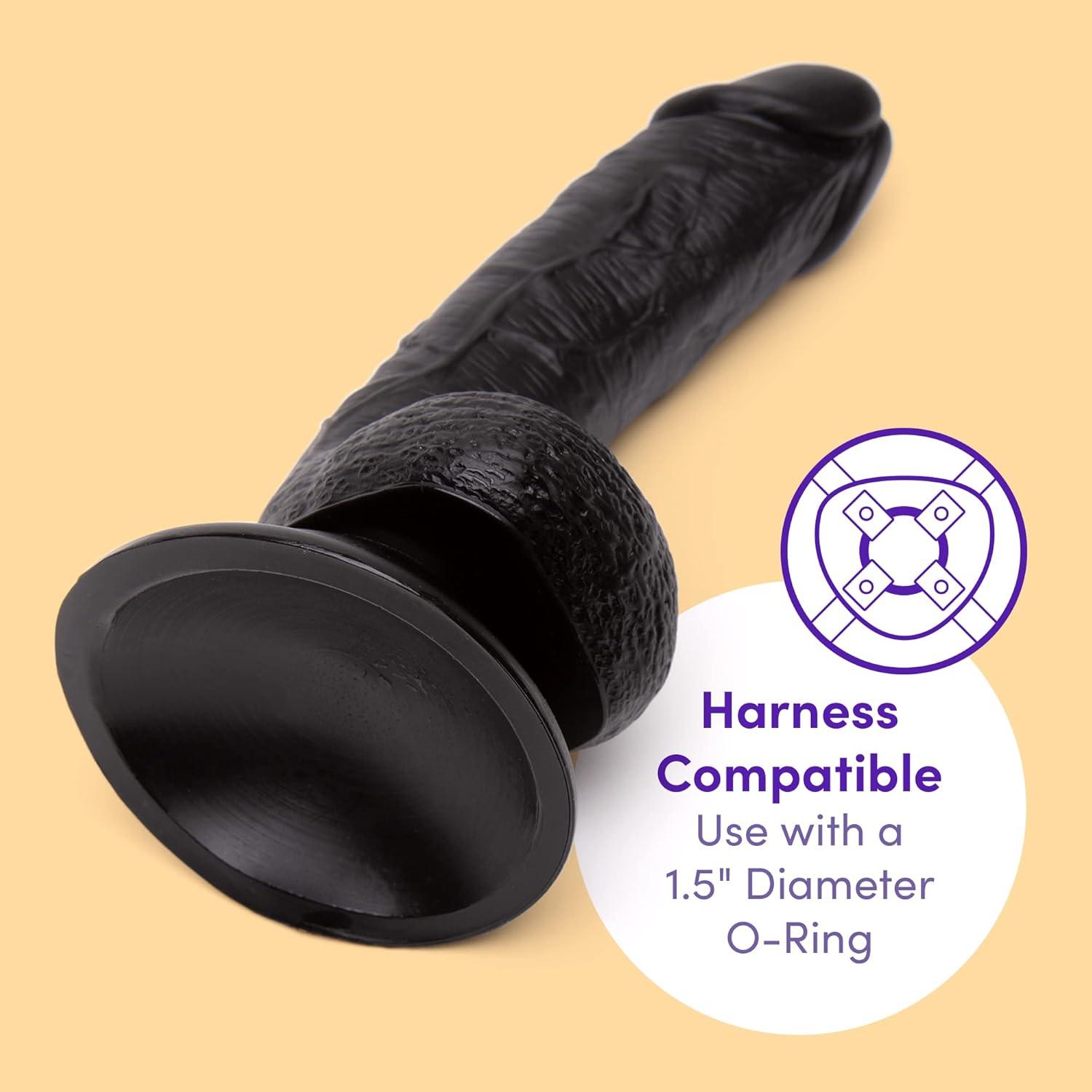 imageLovehoney Lifelike Realistic Dildo Adult Toys for Women 5 inch Suction Cup Dildo with Flexible Shaft amp G Spot Stimulation Harness Compatible Strap On for Pegging Play Couples Sex Toys BlackBlack