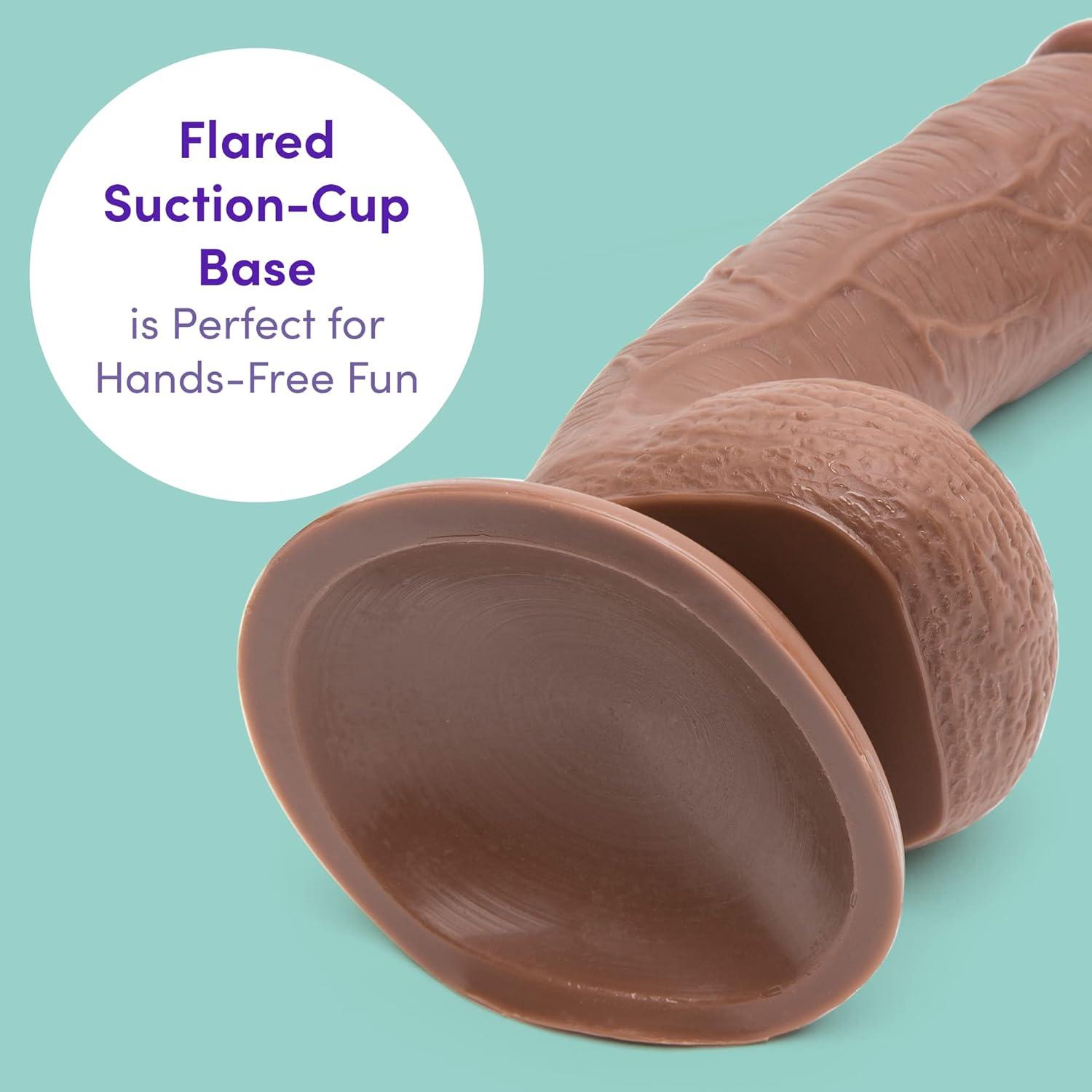 imageLovehoney Lifelike Realistic Dildo Adult Toys for Women 5 inch Suction Cup Dildo with Flexible Shaft amp G Spot Stimulation Harness Compatible Strap On for Pegging Play Couples Sex Toys BlackFlesh Brown