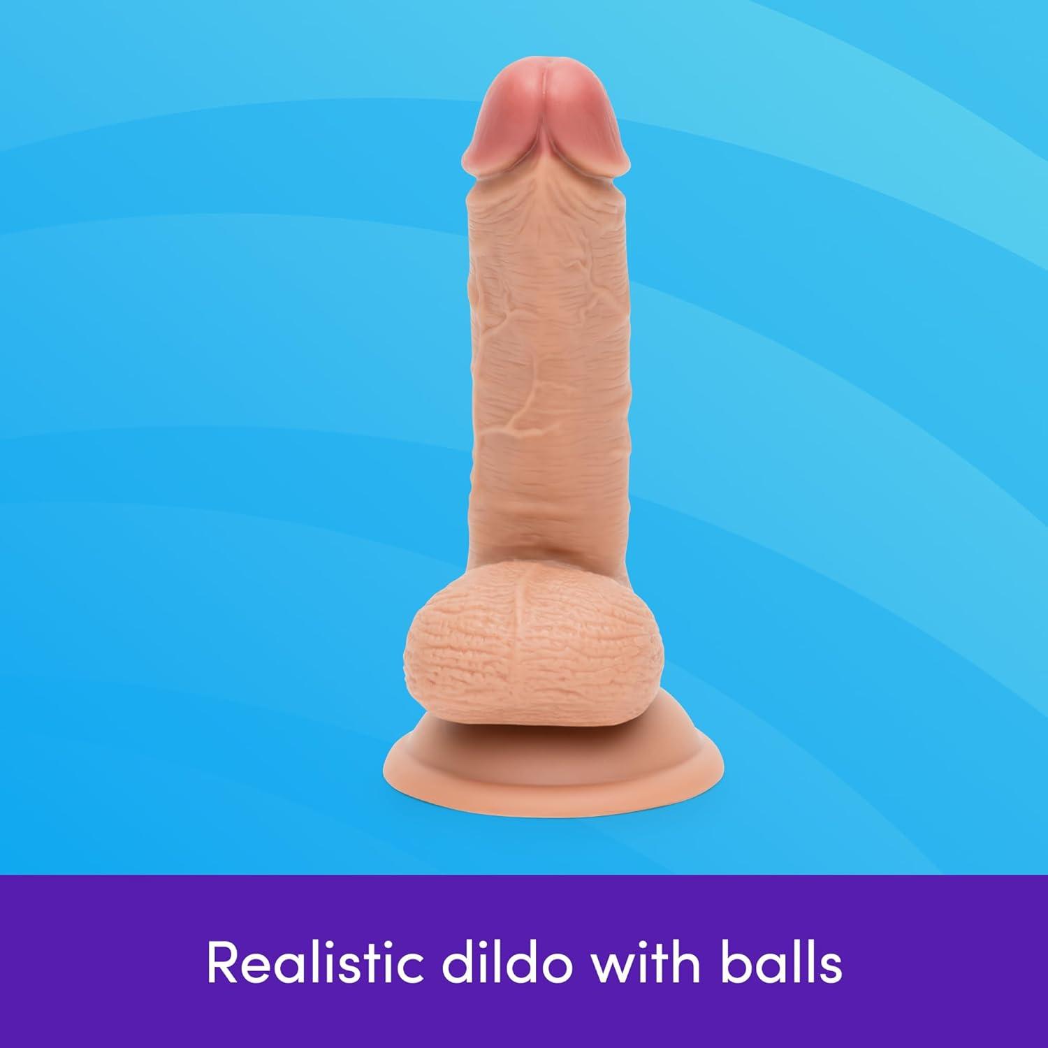 imageLovehoney Lifelike Realistic Dildo Adult Toys for Women 5 inch Suction Cup Dildo with Flexible Shaft amp G Spot Stimulation Harness Compatible Strap On for Pegging Play Couples Sex Toys BlackFlesh Tan