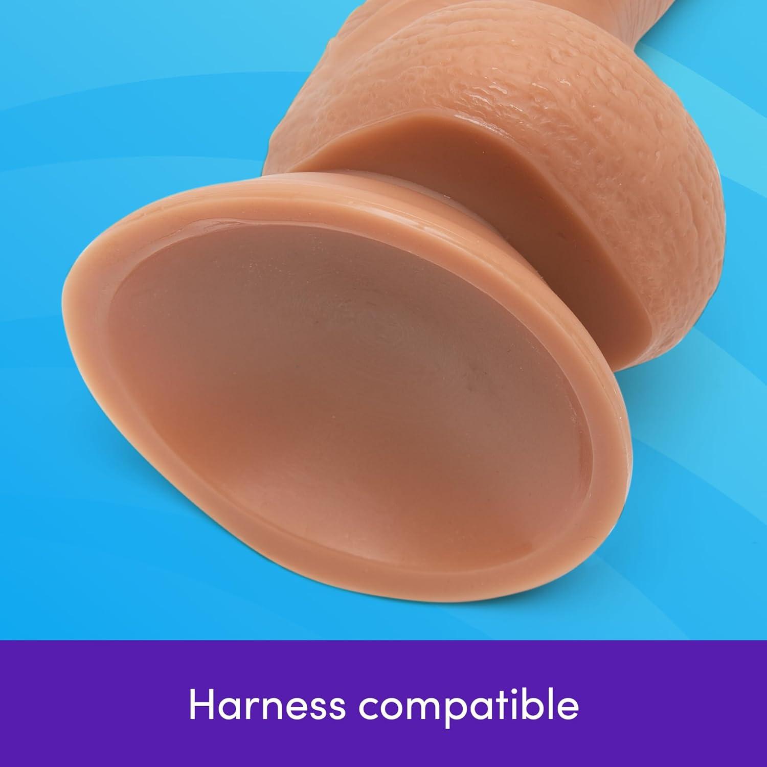 imageLovehoney Lifelike Realistic Dildo Adult Toys for Women 5 inch Suction Cup Dildo with Flexible Shaft amp G Spot Stimulation Harness Compatible Strap On for Pegging Play Couples Sex Toys BlackFlesh Tan