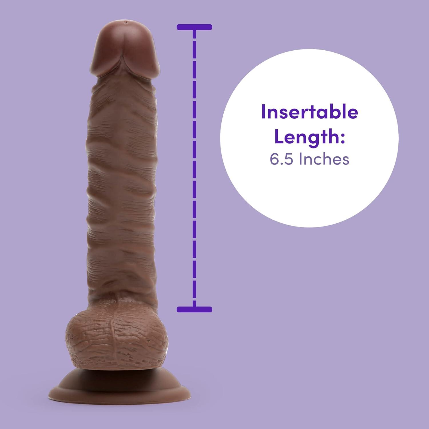 imageLovehoney Lifelike Realistic Dildo Adult Toys for Women amp Men 8 inch Suction Cup Dildo for Anal Play amp G Spot Stimulation Harness Compatible Strap On for Pegging Play Couples Sex Toys BlackFlesh Brown