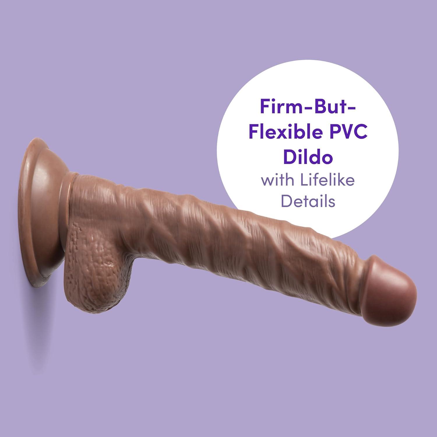 imageLovehoney Lifelike Realistic Dildo Adult Toys for Women amp Men 8 inch Suction Cup Dildo for Anal Play amp G Spot Stimulation Harness Compatible Strap On for Pegging Play Couples Sex Toys BlackFlesh Brown