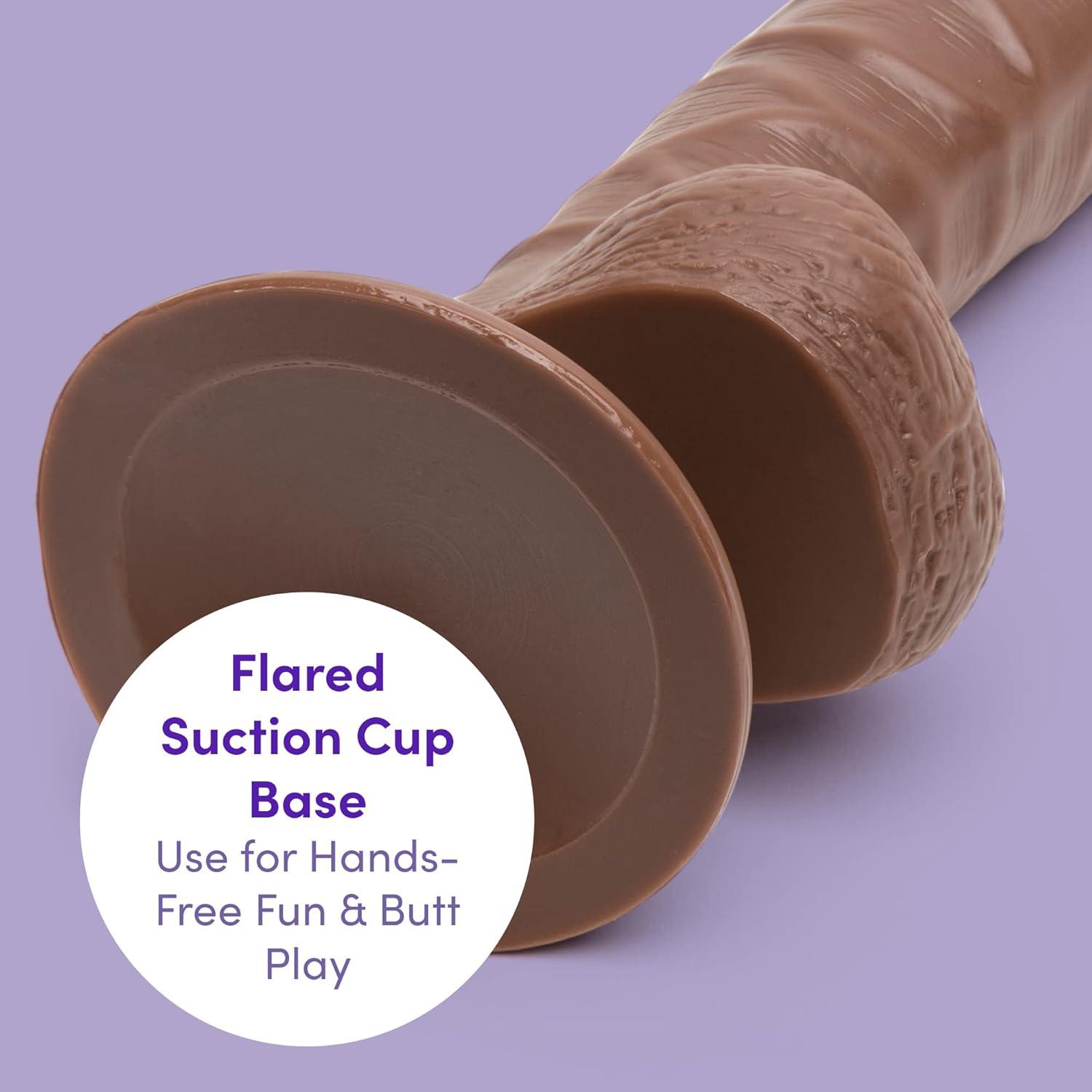 imageLovehoney Lifelike Realistic Dildo Adult Toys for Women amp Men 8 inch Suction Cup Dildo for Anal Play amp G Spot Stimulation Harness Compatible Strap On for Pegging Play Couples Sex Toys BlackFlesh Brown