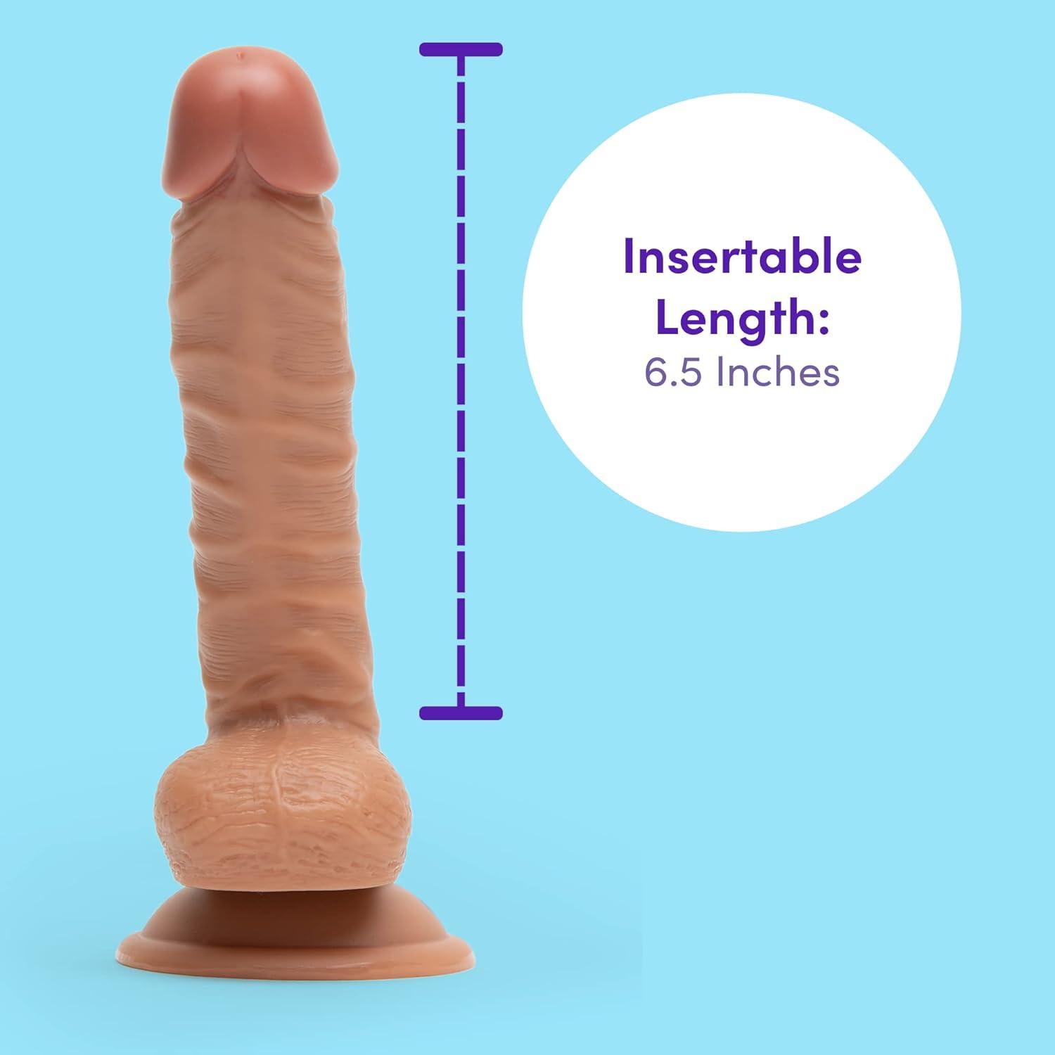 imageLovehoney Lifelike Realistic Dildo Adult Toys for Women amp Men 8 inch Suction Cup Dildo for Anal Play amp G Spot Stimulation Harness Compatible Strap On for Pegging Play Couples Sex Toys BlackFlesh Tan