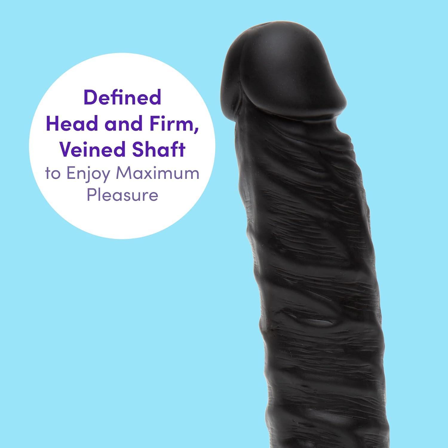 imageLovehoney Lifelike Realistic Dildo Adult Toys for Women amp Men 8 inch Suction Cup Dildo for Anal Play amp G Spot Stimulation Harness Compatible Strap On for Pegging Play Couples Sex Toys BlackBlack
