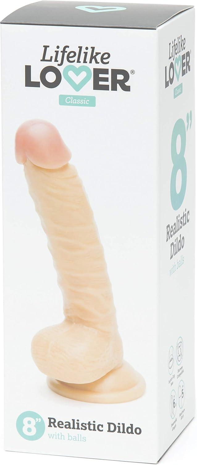 imageLovehoney Lifelike Realistic Dildo Adult Toys for Women amp Men 8 inch Suction Cup Dildo for Anal Play amp G Spot Stimulation Harness Compatible Strap On for Pegging Play Couples Sex Toys BlackPink