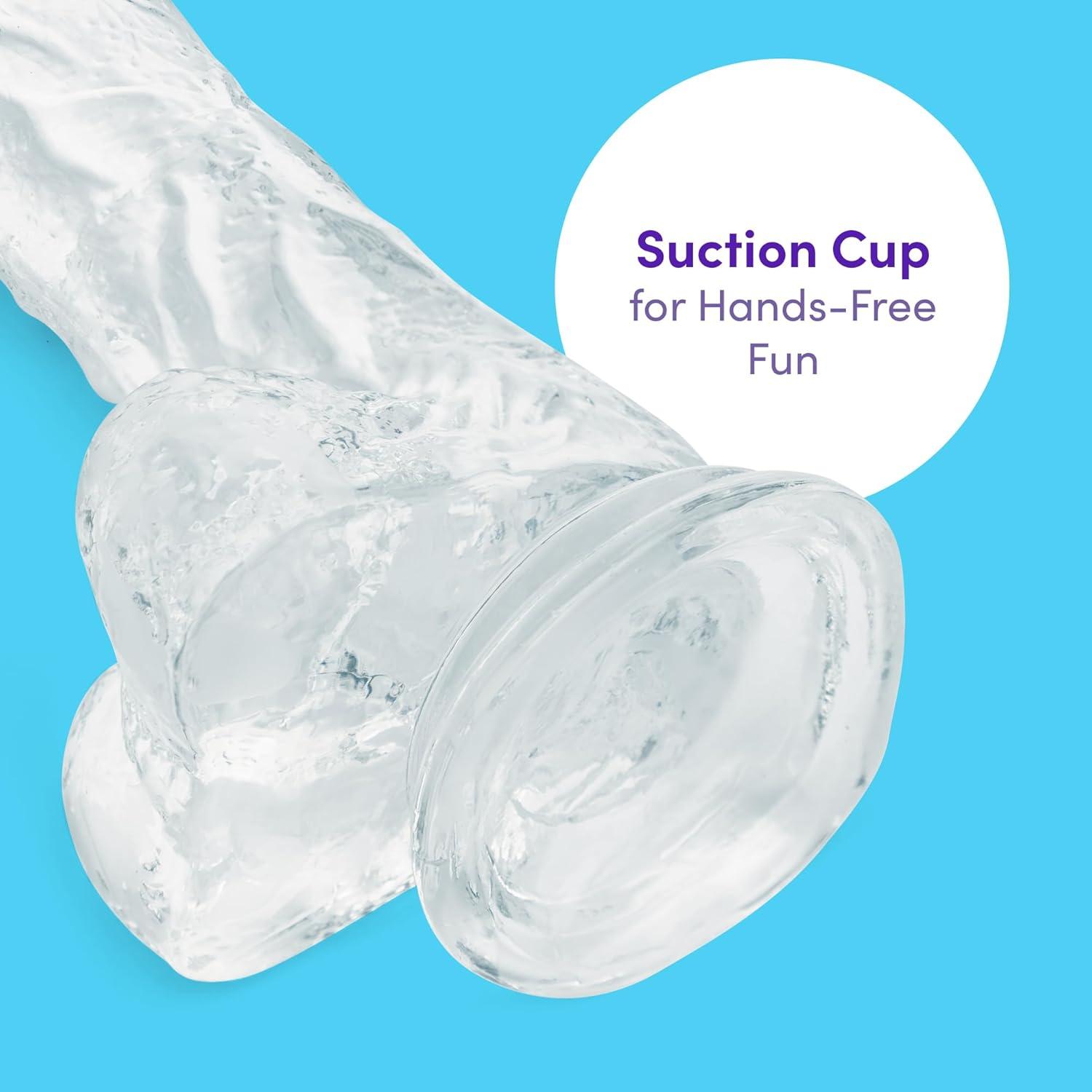imageLovehoney Realistic Dildo 7 Inch with Suction Cup Firm GSpot and Anal Dildo with Balls Adult Sex Toy for Men Women amp Couples Harness Compatible Strap On Waterproof Clear