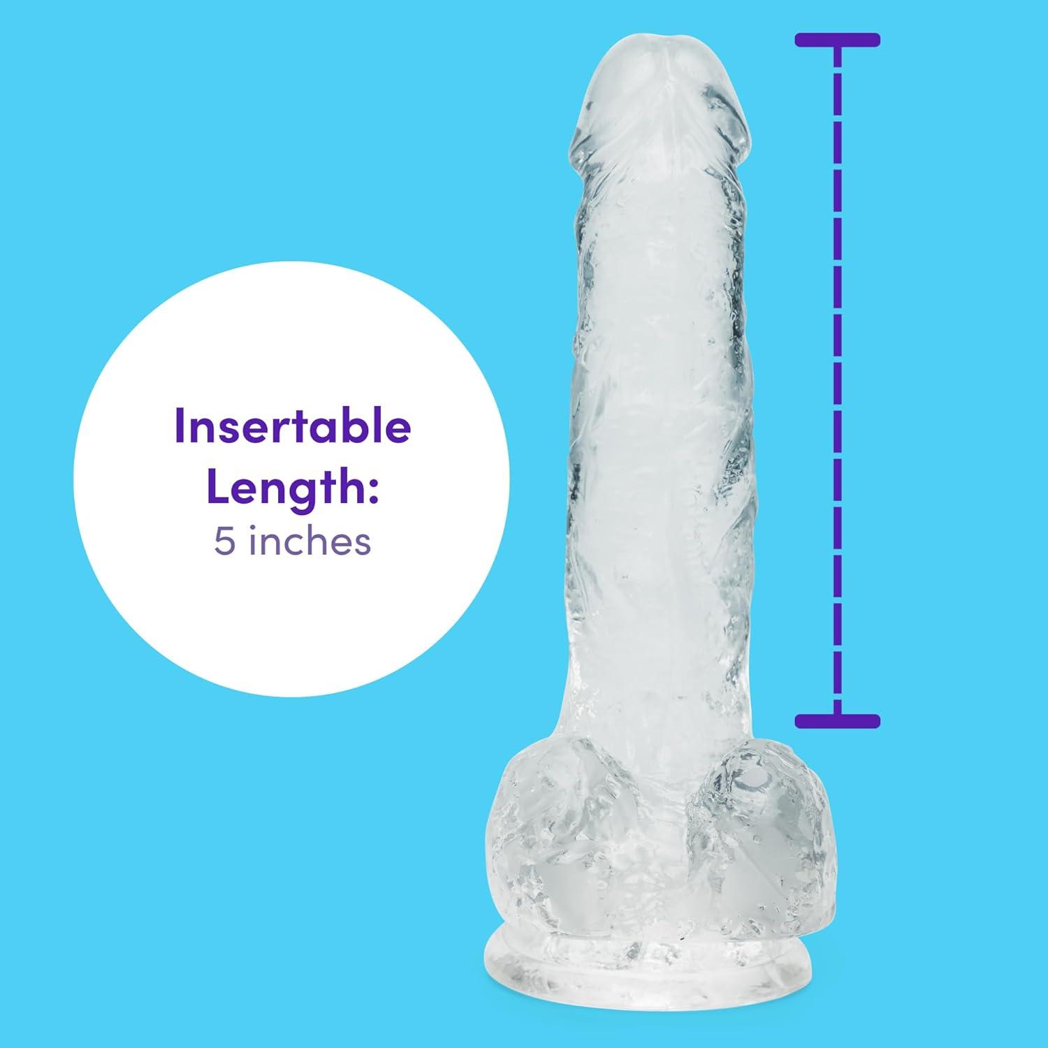 imageLovehoney Realistic Dildo 7 Inch with Suction Cup Firm GSpot and Anal Dildo with Balls Adult Sex Toy for Men Women amp Couples Harness Compatible Strap On Waterproof Clear