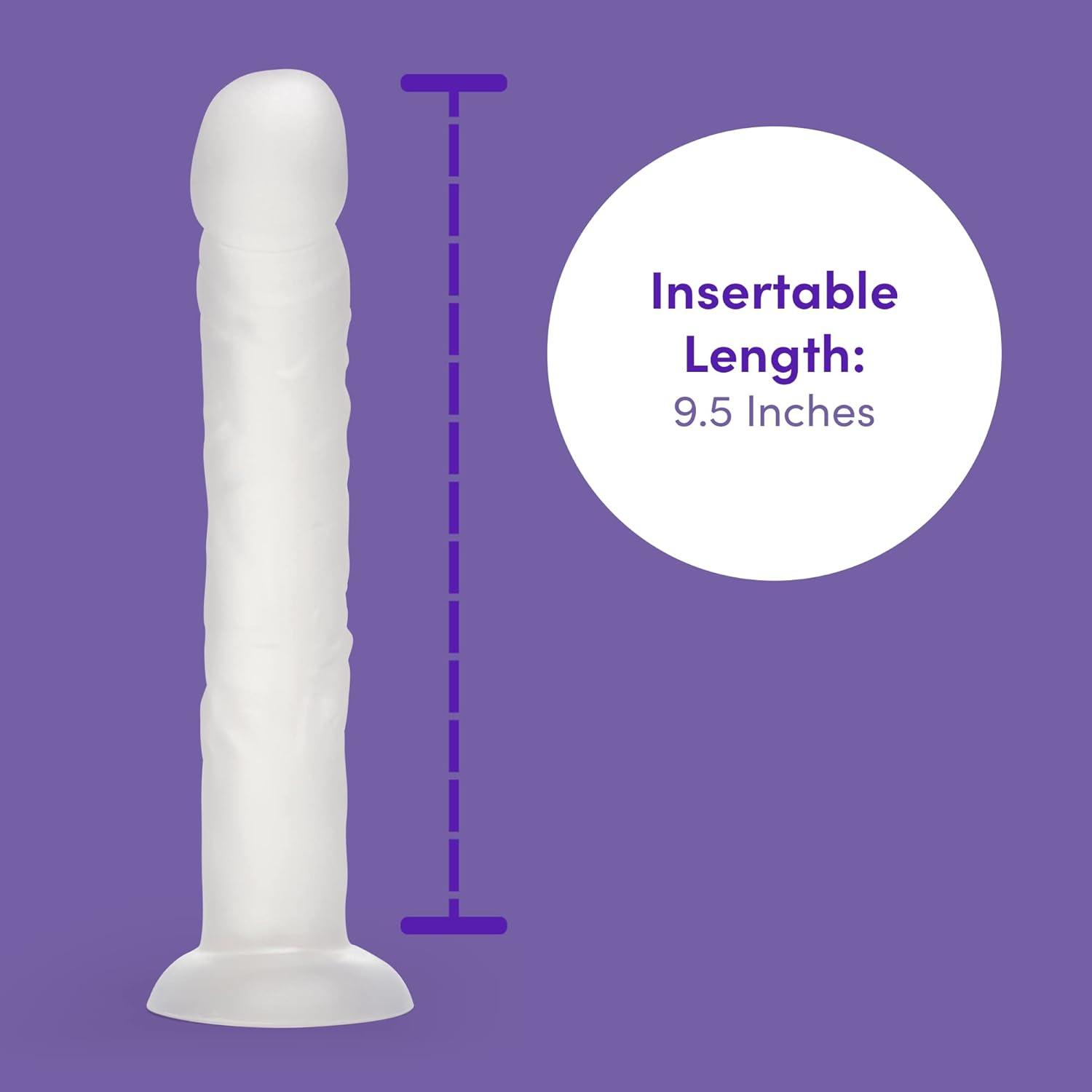 imageLovehoney Realistic Dildo 7 Inch with Suction Cup Girthy Dildo for Women Thick Firm but Flexible Harness Compatible Strap On Adult Sex Toy Waterproof ClearClear
