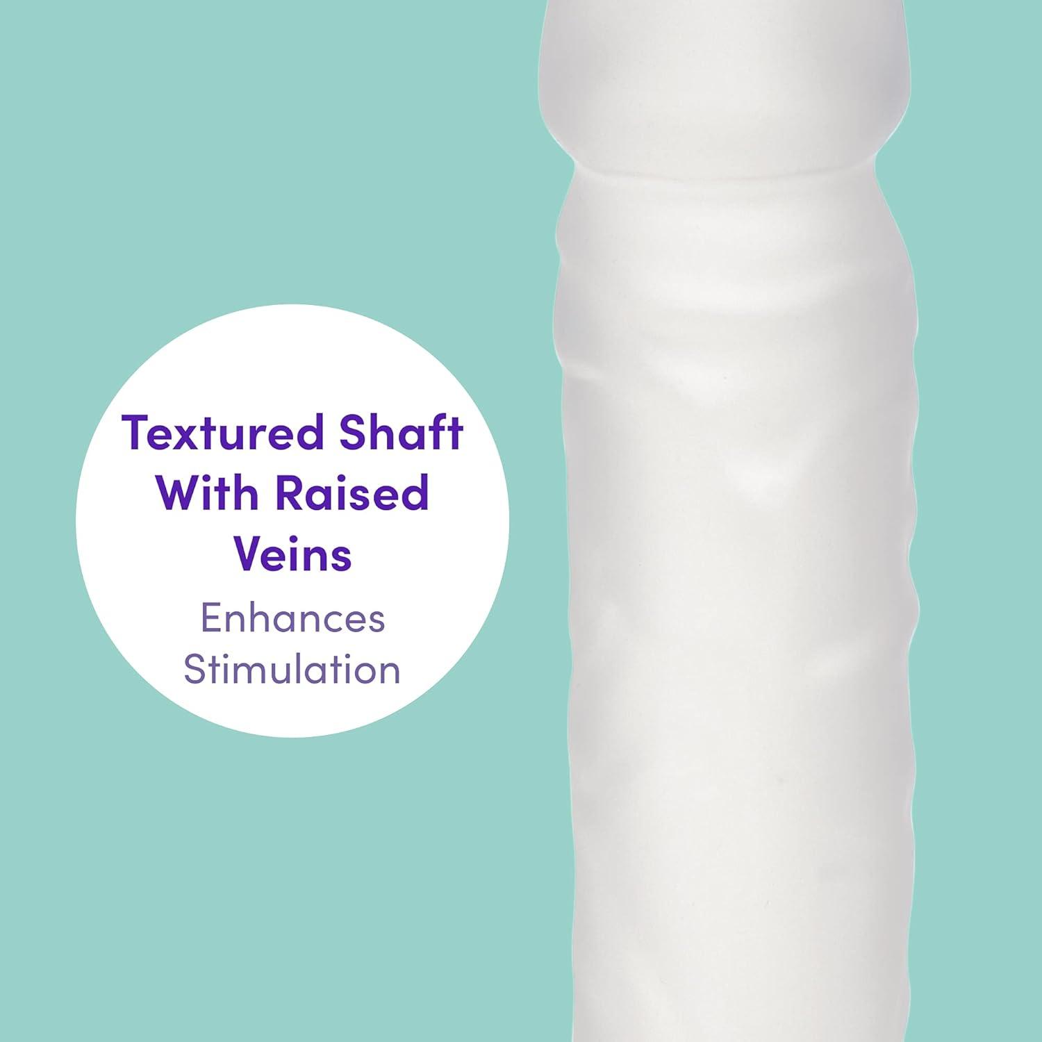 imageLovehoney Realistic Dildo 7 Inch with Suction Cup Girthy Dildo for Women Thick Firm but Flexible Harness Compatible Strap On Adult Sex Toy Waterproof ClearClear