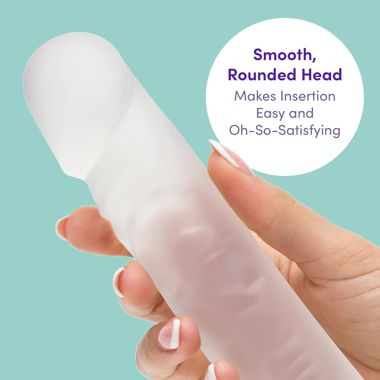 imageLovehoney Realistic Dildo 7 Inch with Suction Cup Girthy Dildo for Women Thick Firm but Flexible Harness Compatible Strap On Adult Sex Toy Waterproof ClearClear