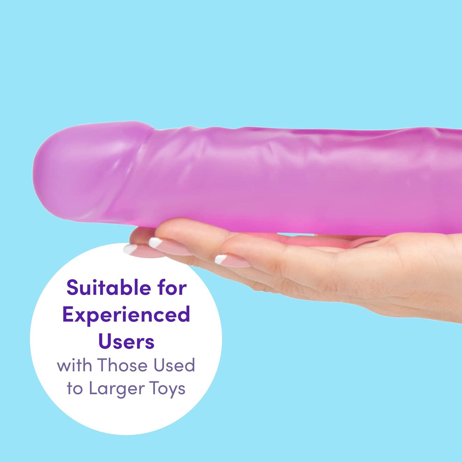 imageLovehoney Realistic Dildo 7 Inch with Suction Cup Girthy Dildo for Women Thick Firm but Flexible Harness Compatible Strap On Adult Sex Toy Waterproof ClearPurple