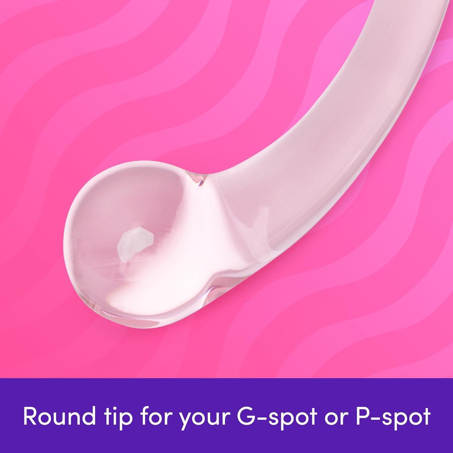 imageLovehoney Sensual Glass Dildo 7 inch Large Beaded Dildo Couples Sex Tool Long Anal Toy for Temperature Play Curved Penis G Spot amp Prostate Massager Adult Sex Toys for Women amp Men ClearDoubleEnded