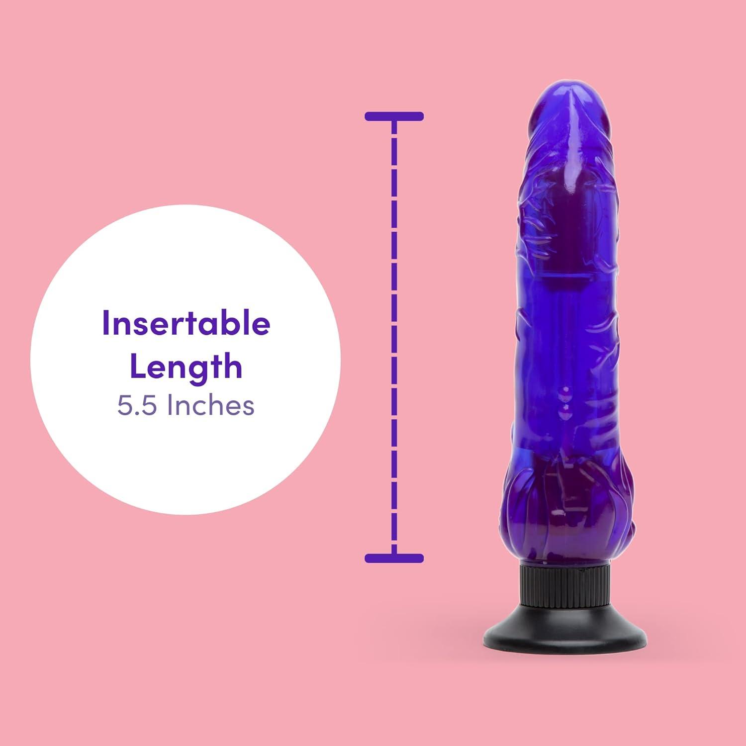 imageLovehoney Triple Tickler Vibrating Dildo 55 Inch Realistic Dildo Twist Base with Suction Cup Curved GSpot Vibrator for Women Adult Sex Toy Waterproof Purple