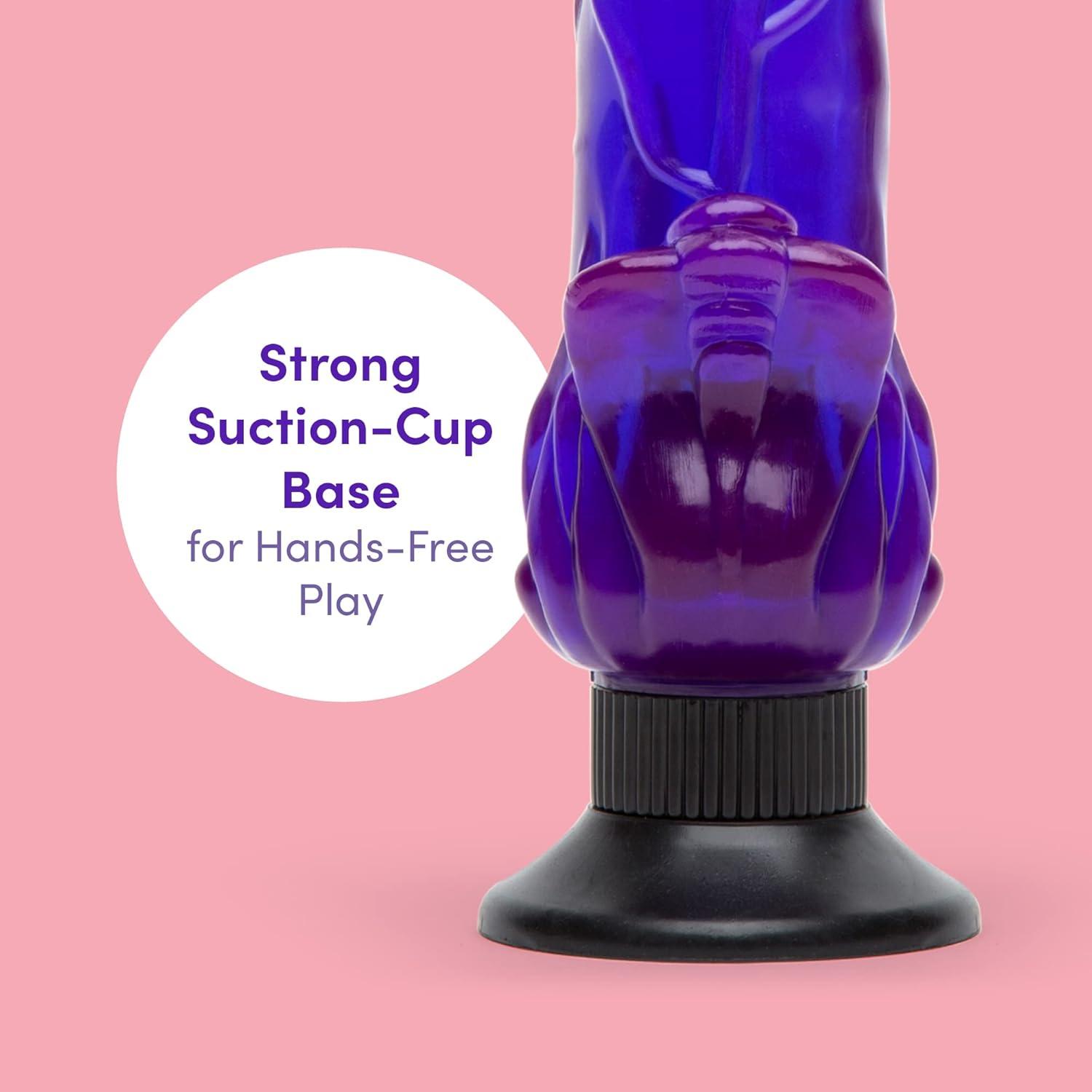 imageLovehoney Triple Tickler Vibrating Dildo 55 Inch Realistic Dildo Twist Base with Suction Cup Curved GSpot Vibrator for Women Adult Sex Toy Waterproof Purple