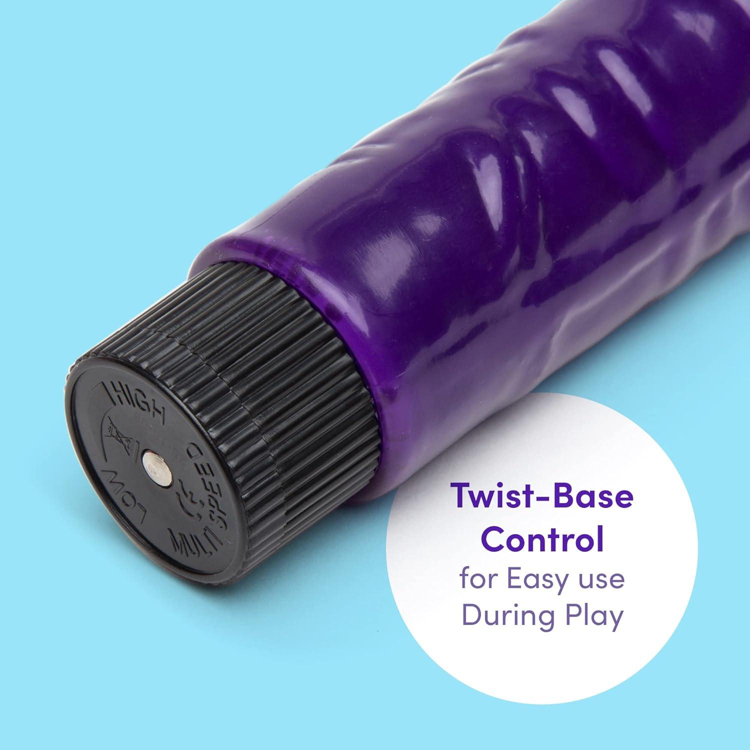 imageLovehoney Vibrating Dildo 5 Inch Realistic Dildo Firm Multispeed Vibrator for Women Beginner Friendly amp Small Twist Base Multispeed Vibrator Adult Sex Toy Purple