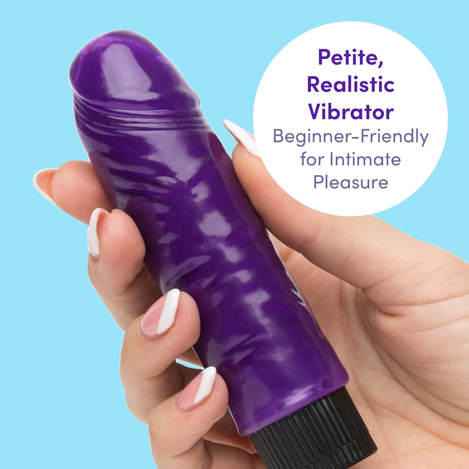 imageLovehoney Vibrating Dildo 5 Inch Realistic Dildo Firm Multispeed Vibrator for Women Beginner Friendly amp Small Twist Base Multispeed Vibrator Adult Sex Toy Purple