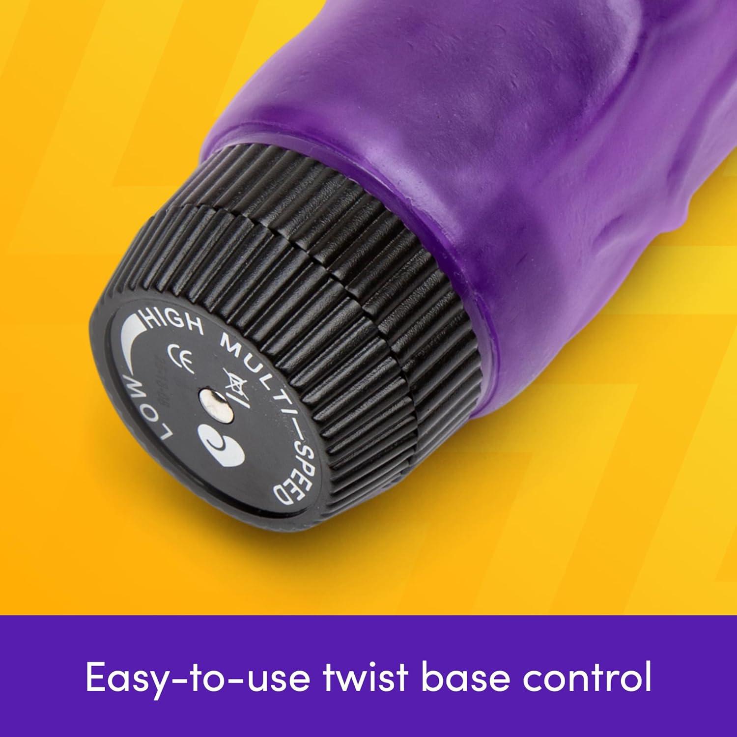 imageLovehoney Vibrating Dildo 75 Inch Realistic Dildo Flexible Twist Base Multispeed Vibrator for Women Veiny Shaft amp Girthy GSpot Adult Sex Toy Purple