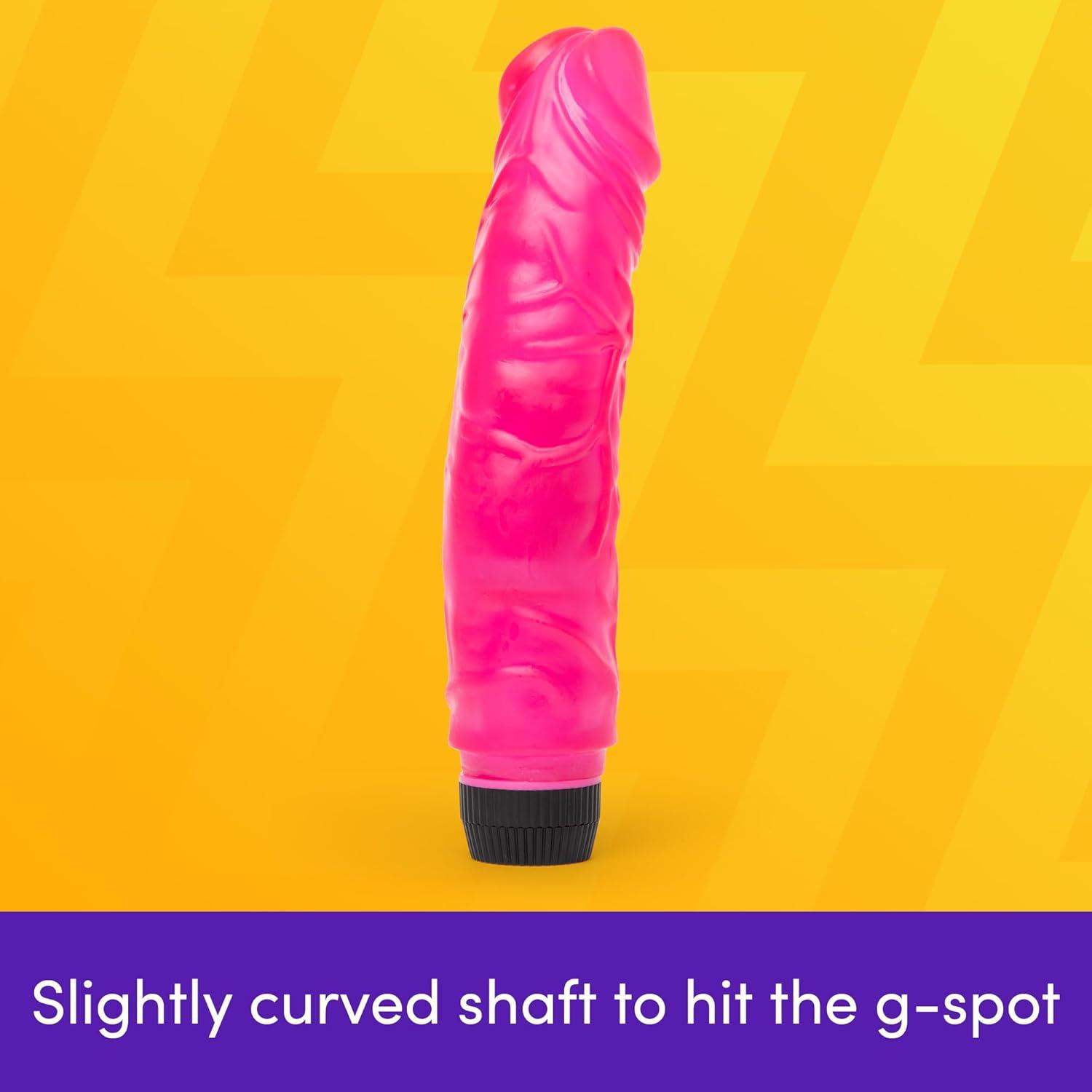 imageLovehoney Vibrating Dildo 8 Inch Realistic Dildos Multispeed Sex Toy for Women and Couples Pink Waterproof