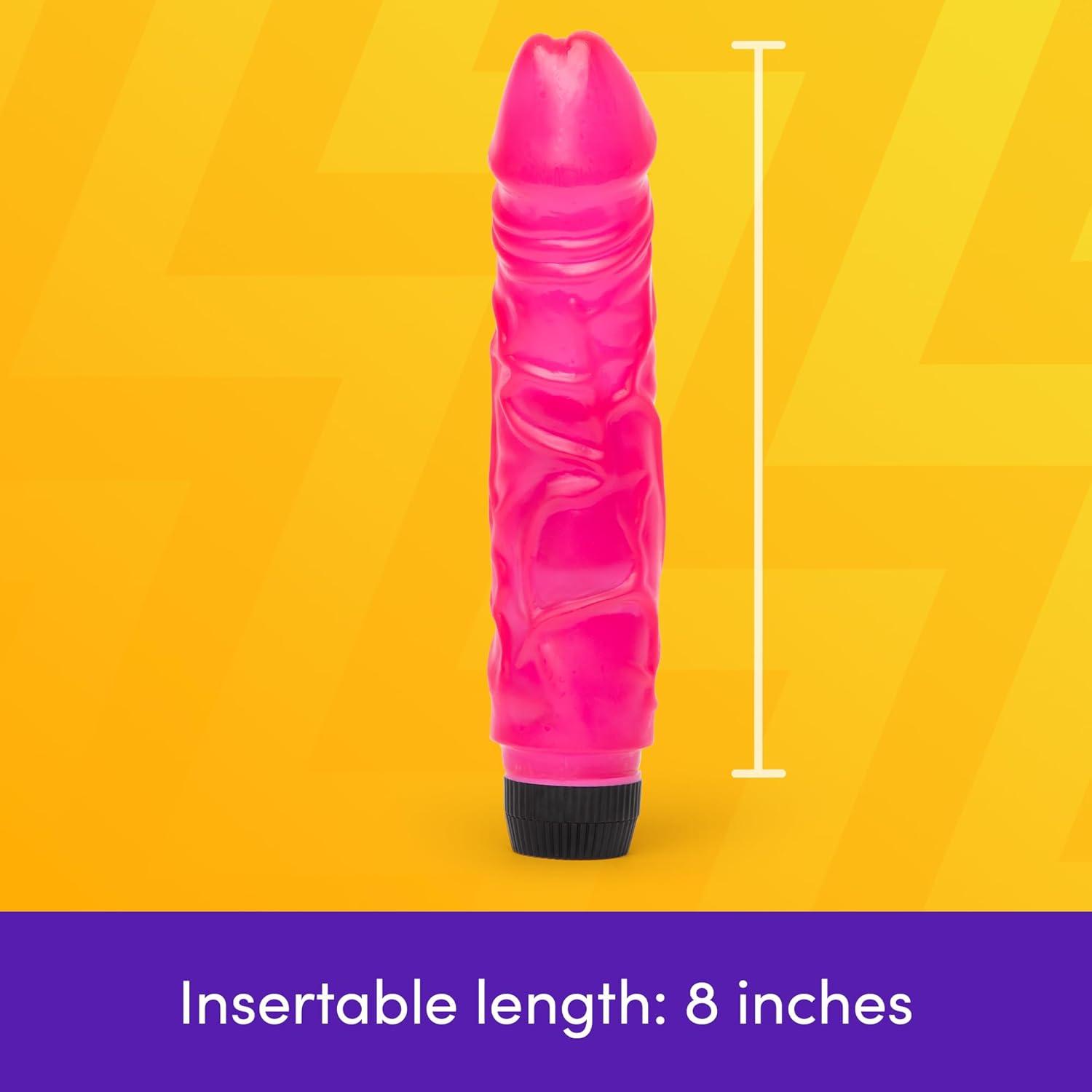 imageLovehoney Vibrating Dildo 8 Inch Realistic Dildos Multispeed Sex Toy for Women and Couples Pink Waterproof