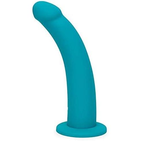 imageLovehoney Curved Dildo  9 Inch with Suction Cup  Flexible Anal Dildo for Men and Women  Harness Compatible Strap On  Smooth Silicone Adult Sex Toy  Waterproof  Dark BlueLight Blue