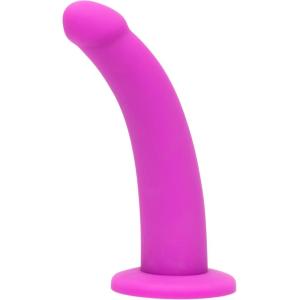 Lovehoney Curved Dildo – 9 Inch with Suction Cup – Flexible Anal Dildo for Men and Women – Harness Compatible Strap On – Smooth Silicone Adult Sex Toy – Waterproof – Dark Blue(Purple)