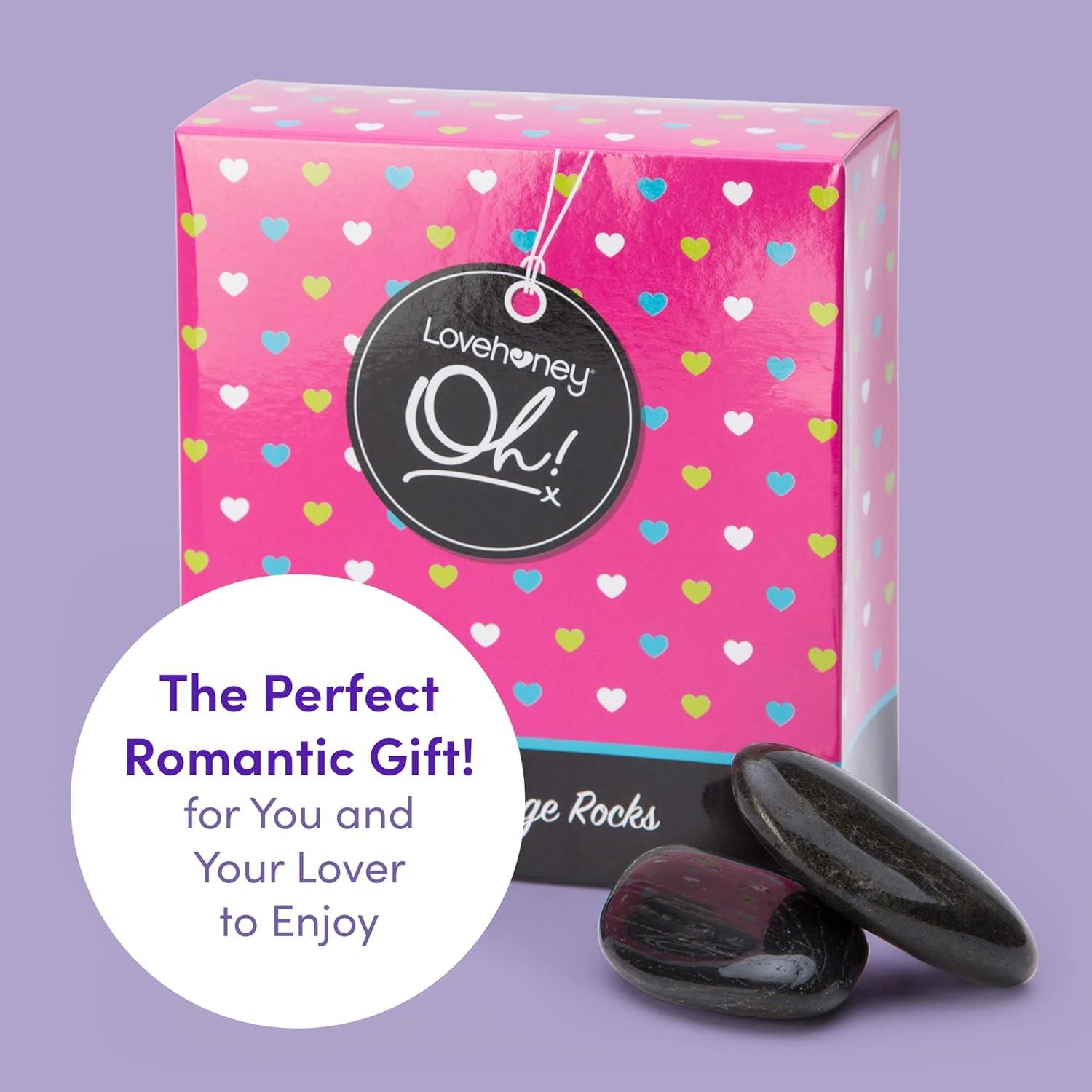 imageLovehoney Oh Hot Massage Rocks with Drawstring Bag Pebbles of Varied Sizes Pack of 9