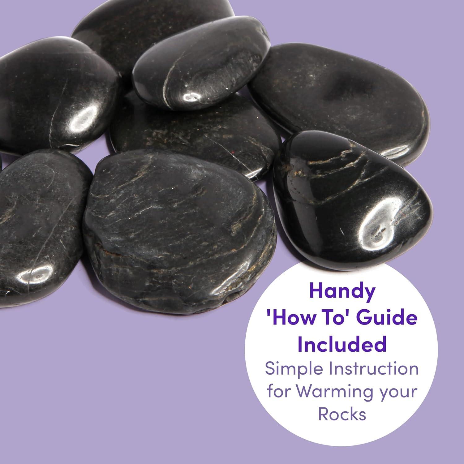imageLovehoney Oh Hot Massage Rocks with Drawstring Bag Pebbles of Varied Sizes Pack of 9