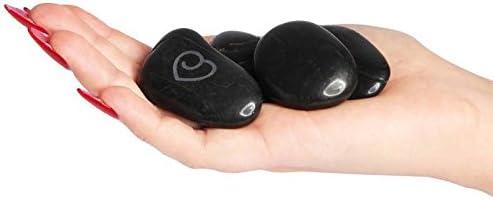 imageLovehoney Oh Hot Massage Rocks with Drawstring Bag Pebbles of Varied Sizes Pack of 9