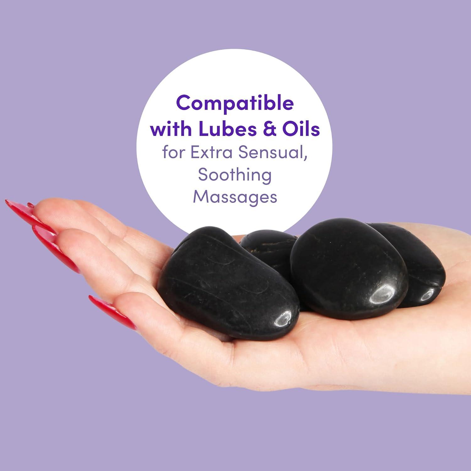 imageLovehoney Oh Hot Massage Rocks with Drawstring Bag Pebbles of Varied Sizes Pack of 9