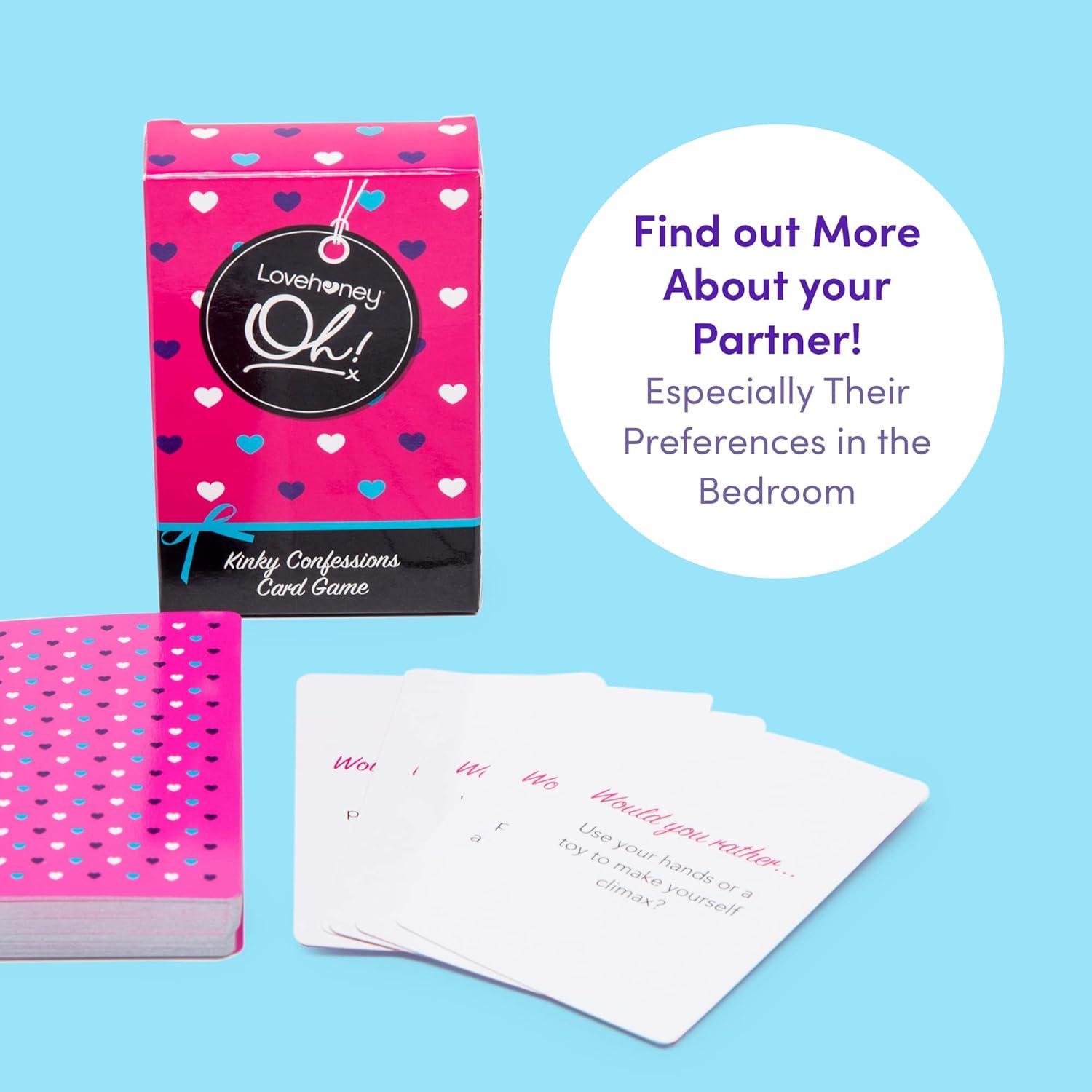 imageLovehoney Oh Kinky Confessions Truth or Dare Card Game for Couples 52 Pack