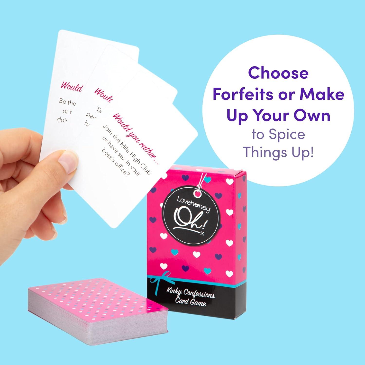imageLovehoney Oh Kinky Confessions Truth or Dare Card Game for Couples 52 Pack