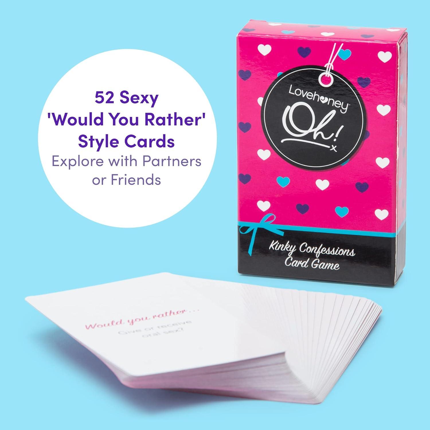 imageLovehoney Oh Kinky Confessions Truth or Dare Card Game for Couples 52 Pack